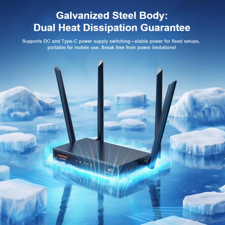 Router COMFAST CF-E15 de grado industrial con tarjeta SIM 4G a Ethernet/WiFi, CF-E15