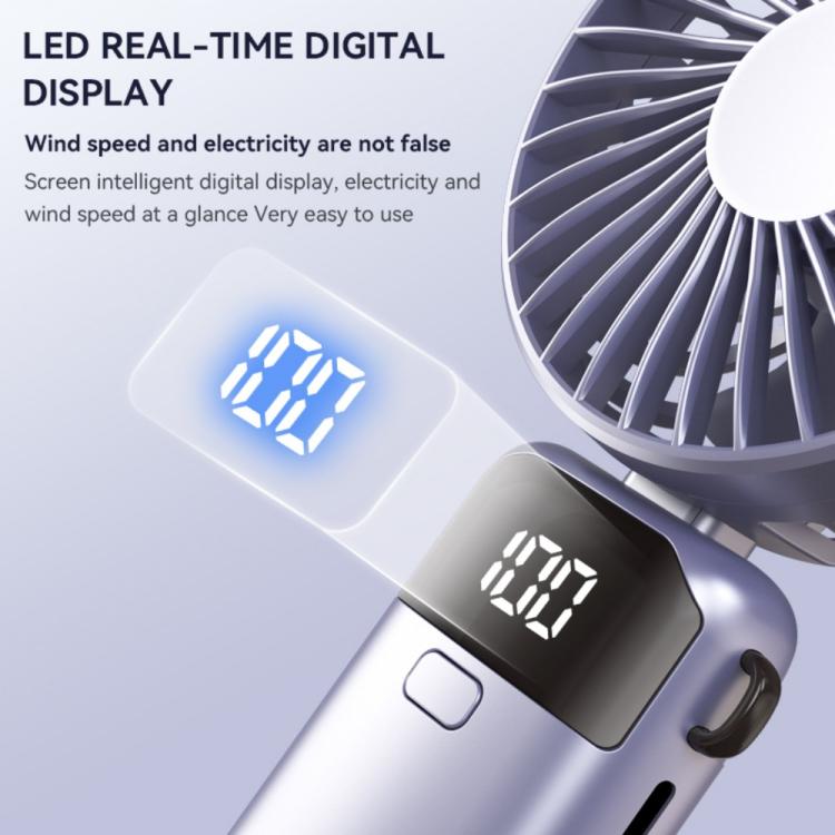 Ventilador de mano plegable S1 Ice Feel con pantalla LED