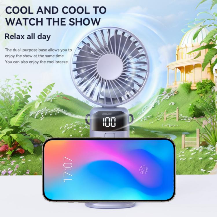 Ventilador de mano plegable S1 Ice Feel con pantalla LED