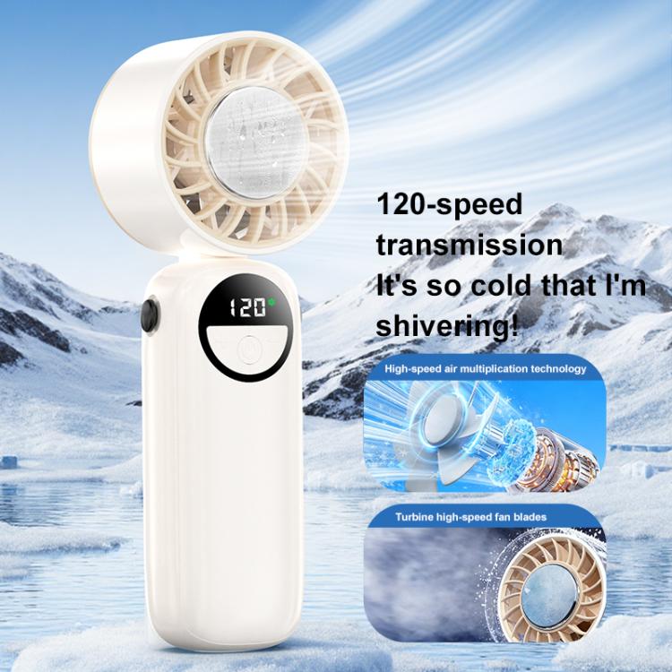 Ventilador de mano plegable con banda para el cuello S-11 Apply Ice con pantalla LED