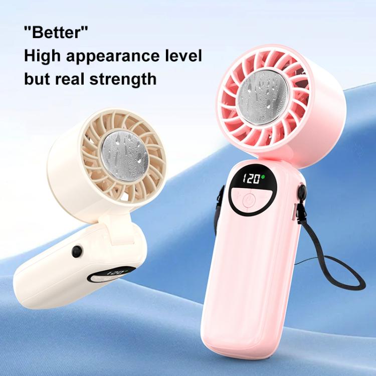Ventilador de mano plegable con banda para el cuello S-11 Apply Ice con pantalla LED