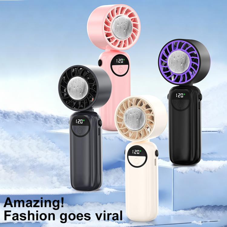Ventilador de mano plegable con banda para el cuello S-11 Apply Ice con pantalla LED