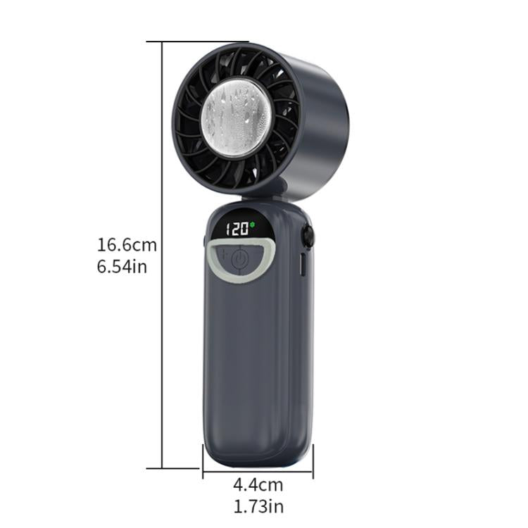 Ventilador de mano plegable con banda para el cuello S-11 Apply Ice con pantalla LED