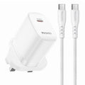 Conjunto de cargador Yesido YC151 PD20W Tipo-C con cable de datos Tipo-C a Tipo-C de 1 m, YC151
