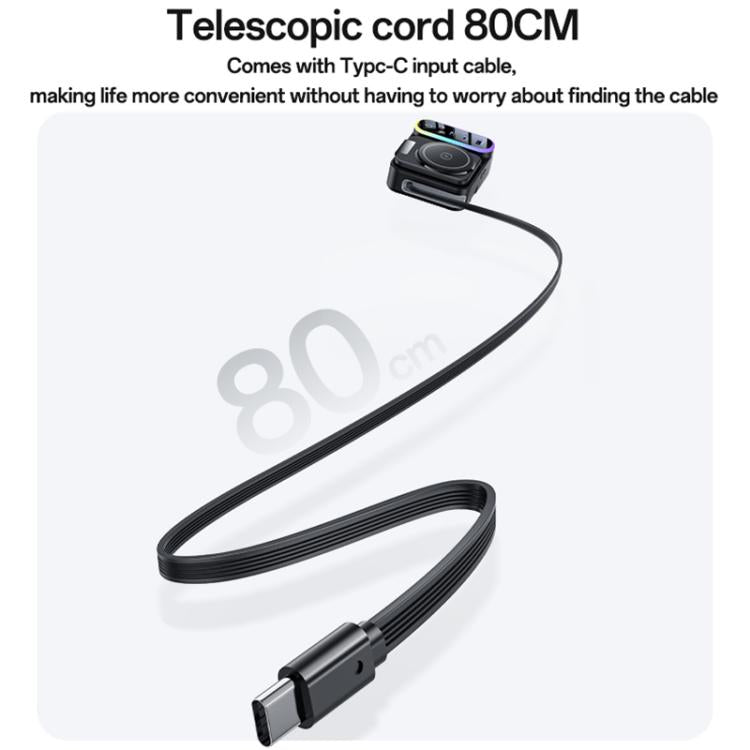 Estación de carga inalámbrica magnética Yesido DS38 de 65 W, 8 en 1, con cable telescópico., DS38