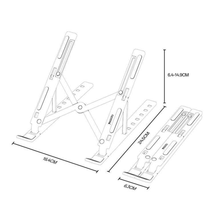 Soporte plegable para portátil Yesido LP07 de aleación de aluminio, LP07