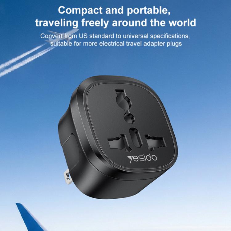 Adaptador universal de viaje Yesido MC45 para enchufes de EE. UU. y Australia, MC45