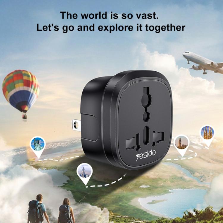 Adaptador universal de viaje Yesido MC45 para enchufes de EE. UU. y Australia, MC45