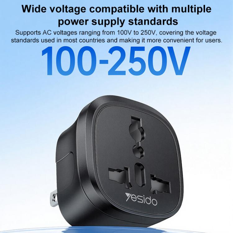 Adaptador universal de viaje Yesido MC45 para enchufes de EE. UU. y Australia, MC45