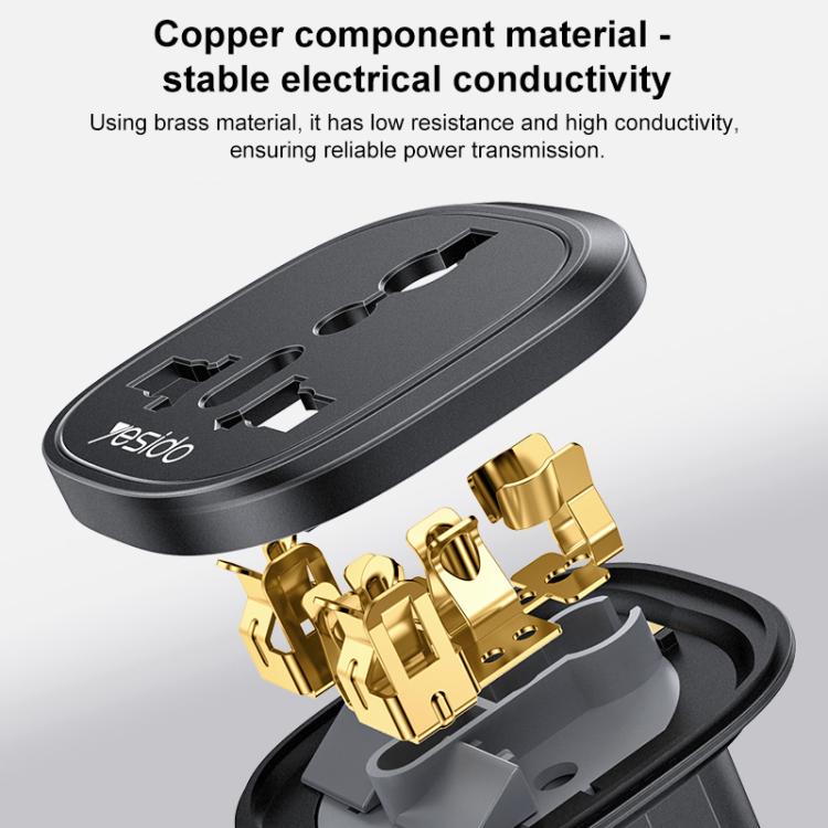 Adaptador universal de viaje Yesido MC44 con enchufe europeo, MC44