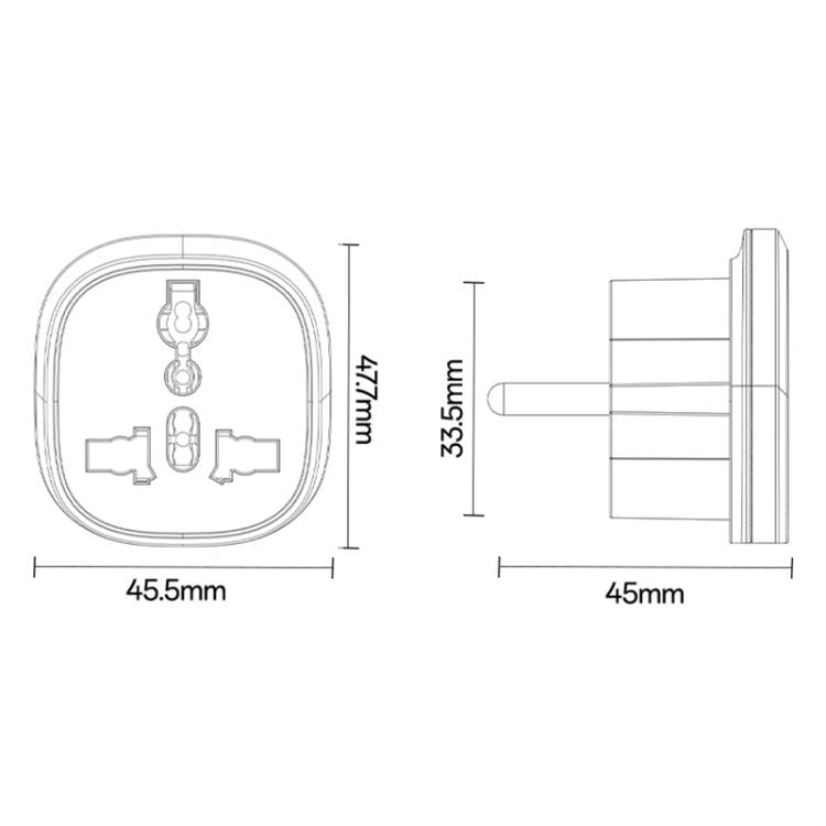 Adaptador universal de viaje Yesido MC44 con enchufe europeo, MC44