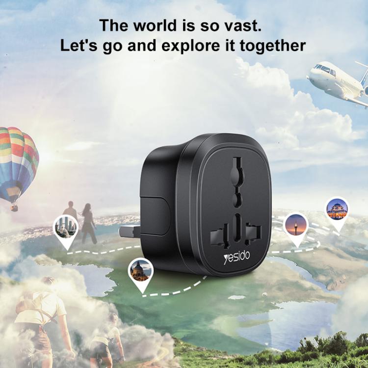 Adaptador universal de viaje con convertidor de enchufe para Reino Unido Yesido MC43, MC43