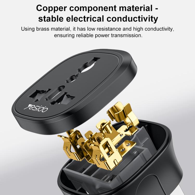 Adaptador universal de viaje con convertidor de enchufe para Reino Unido Yesido MC43, MC43