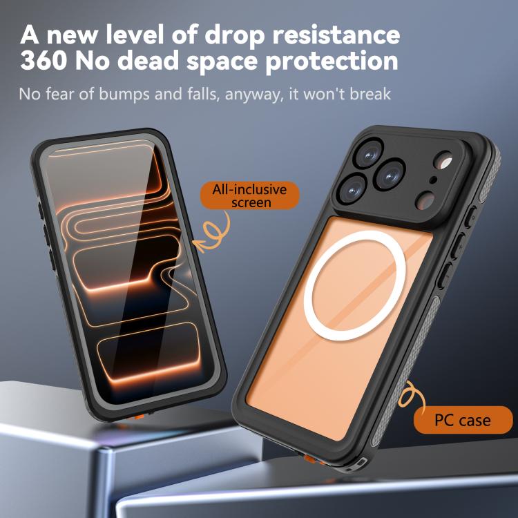 Funda magnética impermeable para teléfono RedPepper Serie V IP68, For iPhone 17 Pro, For iPhone 17