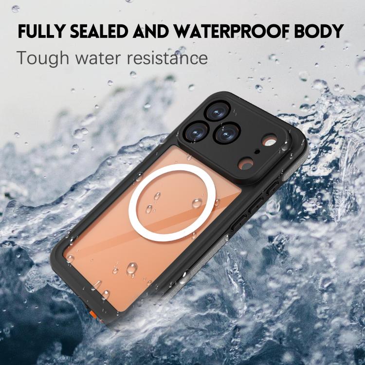 Funda magnética impermeable para teléfono RedPepper Serie V IP68, For iPhone 17 Pro, For iPhone 17