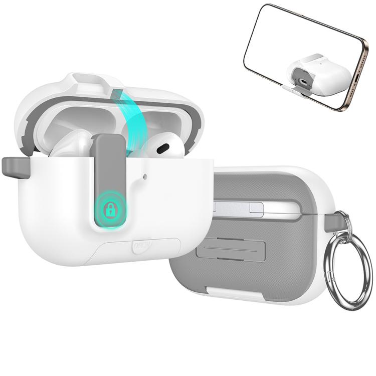 Funda protectora integral para auriculares XDcase Armor con gancho y cierre de seguridad., For AirPods Pro 3, For AirPods 4, For AirPods Pro 2 / 1