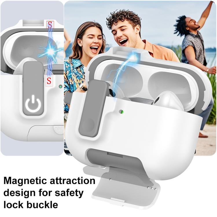 Funda protectora integral para auriculares XDcase Armor con gancho y cierre de seguridad., For AirPods Pro 3, For AirPods 4, For AirPods Pro 2 / 1