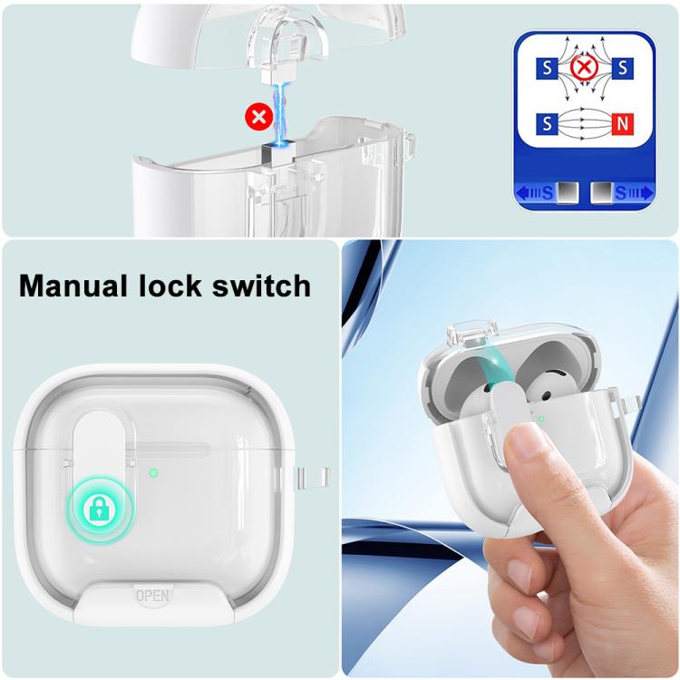 Estuche magnético para auriculares XDcase Starlink Series con soporte y cierre de seguridad., For AirPods Pro 3, For AirPods 4, For AirPods Pro 2 / 1