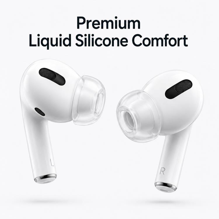 XDcase 4 pares de almohadillas de silicona líquida de repuesto para auriculares, tamaños XS/S/M/L, For AirPods Pro 3, For AirPods Pro 1 / 2