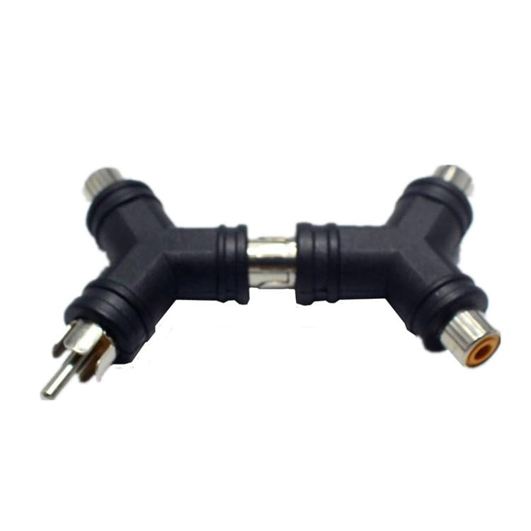 Adaptador de vídeo AV RCA tipo Y macho a 2RCA hembra, RCA Male to 2RCA Female