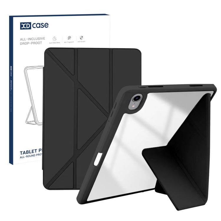 Funda de cuero plegable en Y con textura de grano de arroz XDcase para tablet inteligente con ranura para lápiz, For iPad Air 13 inch 2026 / 2025 / 2024, For iPad mini 2024 / 2021