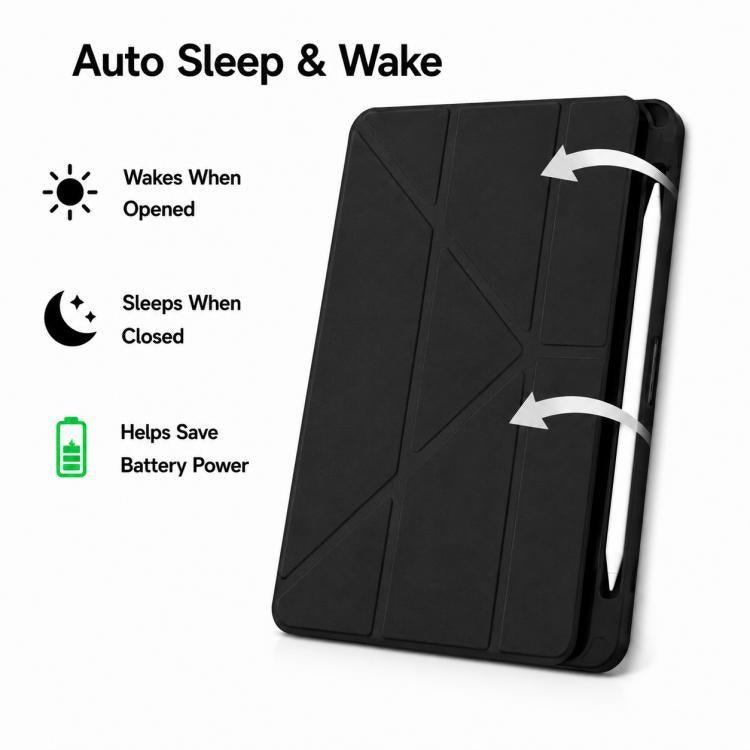 Funda de cuero plegable en Y con textura de grano de arroz XDcase para tablet inteligente con ranura para lápiz, For iPad Air 13 inch 2026 / 2025 / 2024, For iPad mini 2024 / 2021