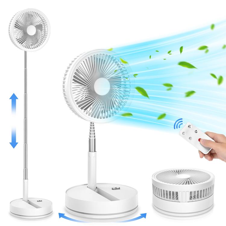 Ventilador eléctrico de escritorio plegable F9 con altura ajustable y batería de 8000 mAh.