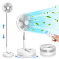 Ventilador eléctrico de escritorio plegable F9 con altura ajustable y batería de 8000 mAh.