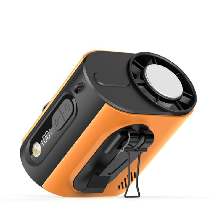 Mini ventilador de alta velocidad M376 para colgar en la cintura con compresa de hielo y batería de 3600 mAh.