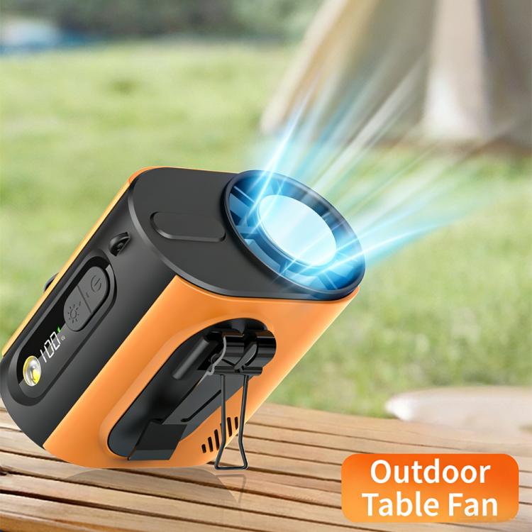 Mini ventilador de alta velocidad M376 para colgar en la cintura con compresa de hielo y batería de 3600 mAh.