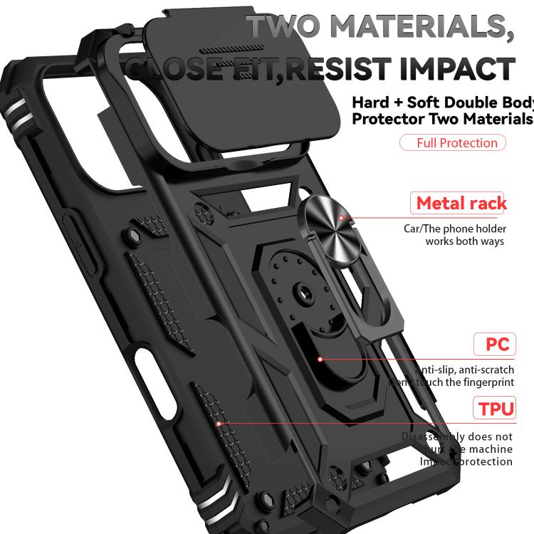 XDcase Caja de teléfono magnético con soporte de anillo de levas deslizante, For iPhone 17 Pro Max, For iPhone 17 Pro, For iPhone 17, For iPhone Air
