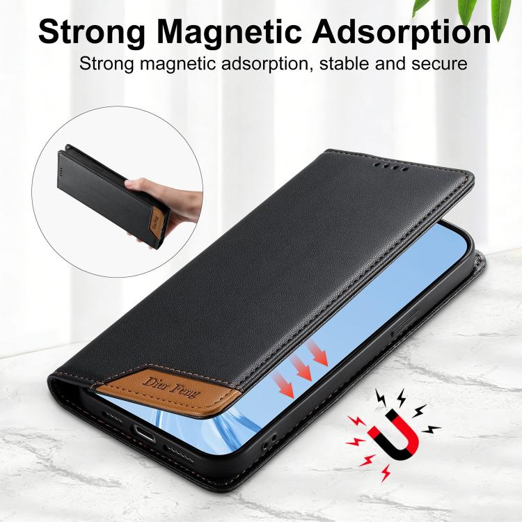 Funda para teléfono Dierfeng Splicing de cuero vegano con imán RFID resistente, For iPhone 14 Pro Max, For iPhone SE 2022 / SE 2020 / 8 / 7, For iPhone 13 Pro Max, For iPhone 13 Pro, For iPhone 13 mini, For iPhone 12 / 12 Pro, For iPhone 12 Pro Max    ...
