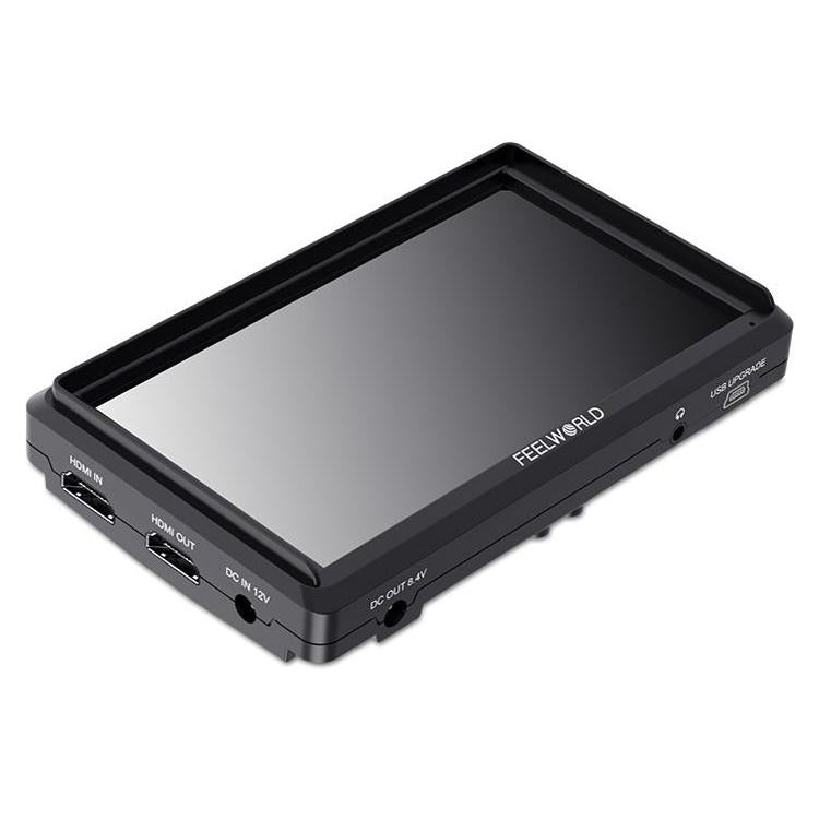 FEELWORLD S55E Monitor de vídeo de campo para cámara DSLR de 5,5 pulgadas, FHD IPS, compatible con 4K, entrada y salida HDMI, brazo inclinable, salida de alimentación