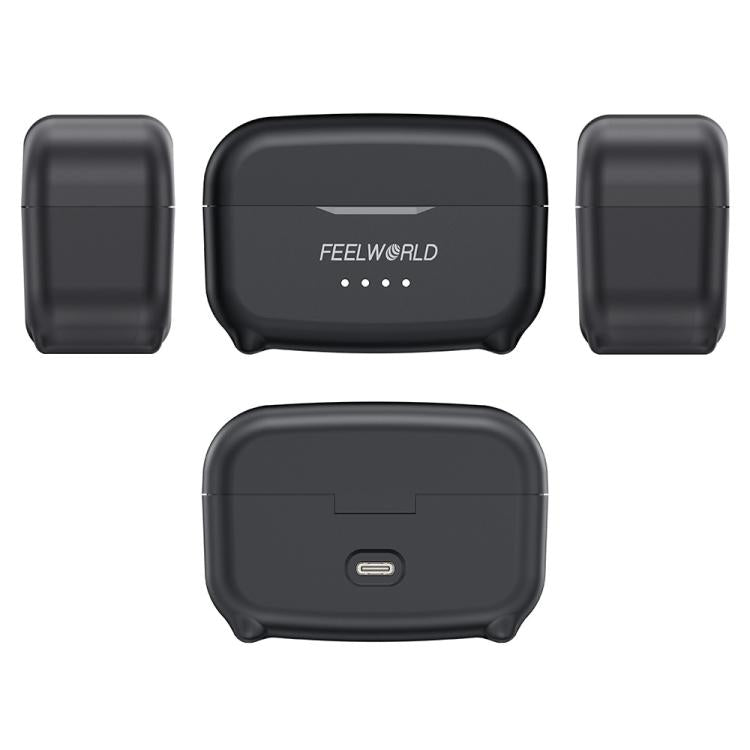 Micrófono de solapa inalámbrico FEELWORLD LM1 para teléfono, ordenador y cámara, 2 transmisores + 1 receptor + estuche de carga