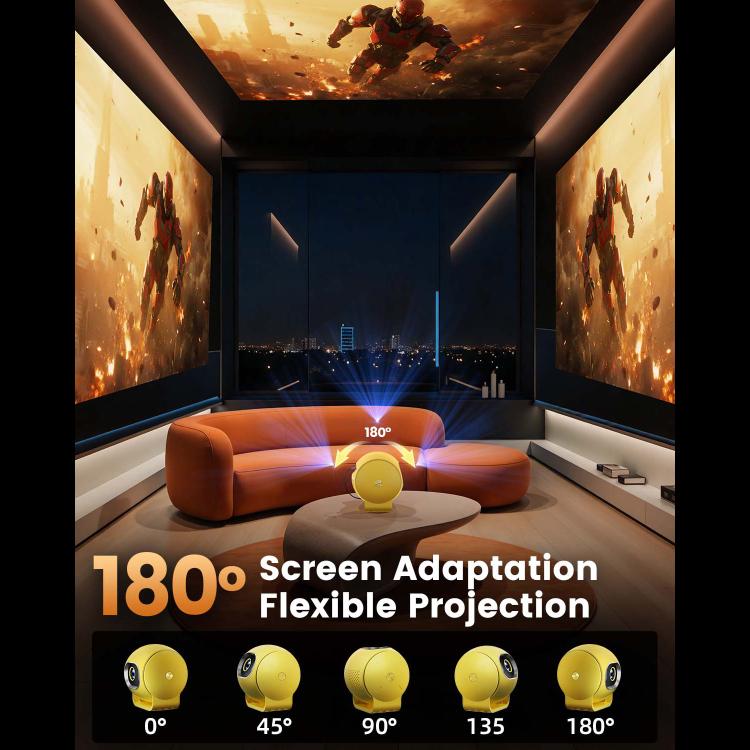 Proyector inteligente Q3 con pantalla LCD 720P 150 ANSI, 1 GB + 8 GB, enfoque eléctrico., EU Plug, US Plug, UK Plug, AU Plug