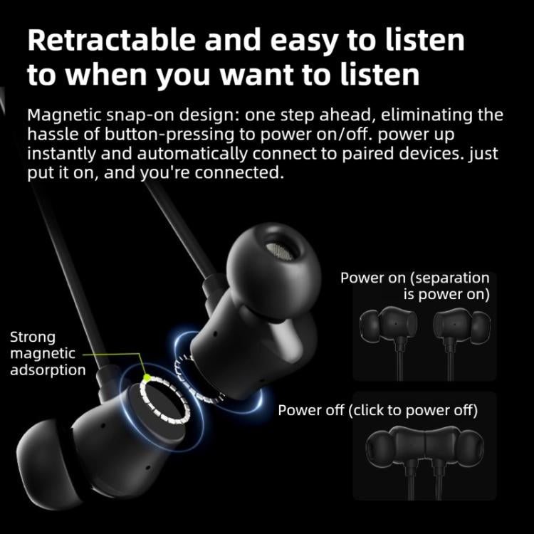 Auriculares Bluetooth Langsdom BS21 con interruptor magnético y batería de larga duración.