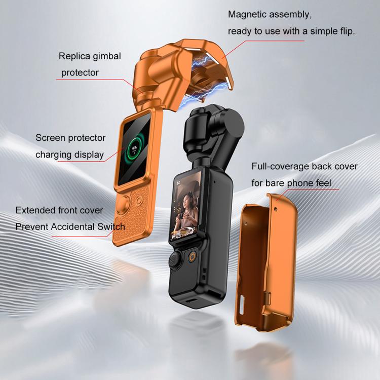 Funda GKK para gimbal, protector de cámara, pantalla, cuerpo, magnética, cubierta completa, For DJI OSMO Pocket 3 Body Full Cover