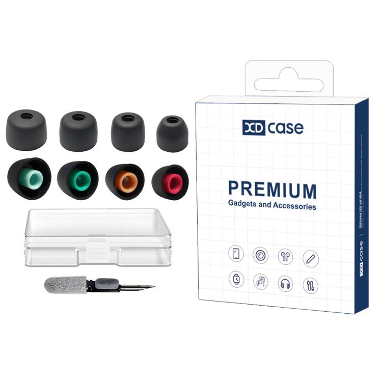 Kit de 4 pares de almohadillas de silicona de repuesto para auriculares XDcase, tamaños XS/S/M/L, 4 Pairs