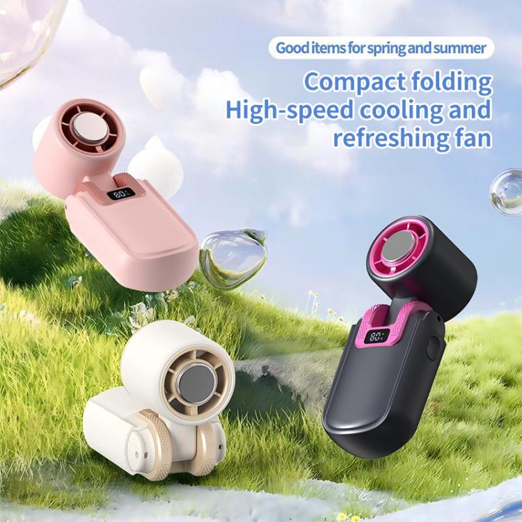 Ventilador de refrigeración plegable mini de alta velocidad HX-F386 con pantalla digital