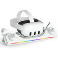 Base de carga magnética para auriculares y controladores de realidad virtual WG39, enchufe estadounidense., For Meta Quest 3 / 3S