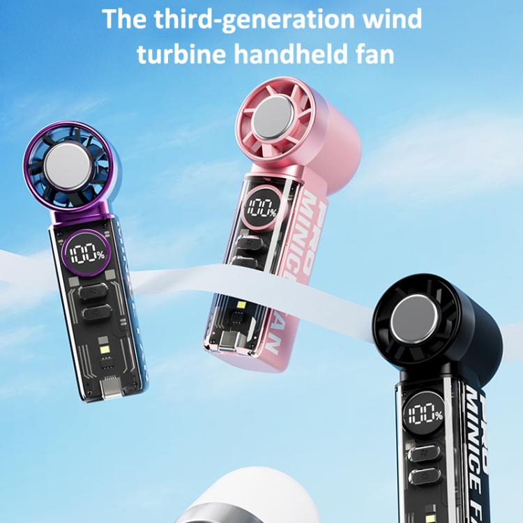 Ventilador portátil mini de alta velocidad con turbina eólica concentrada K824