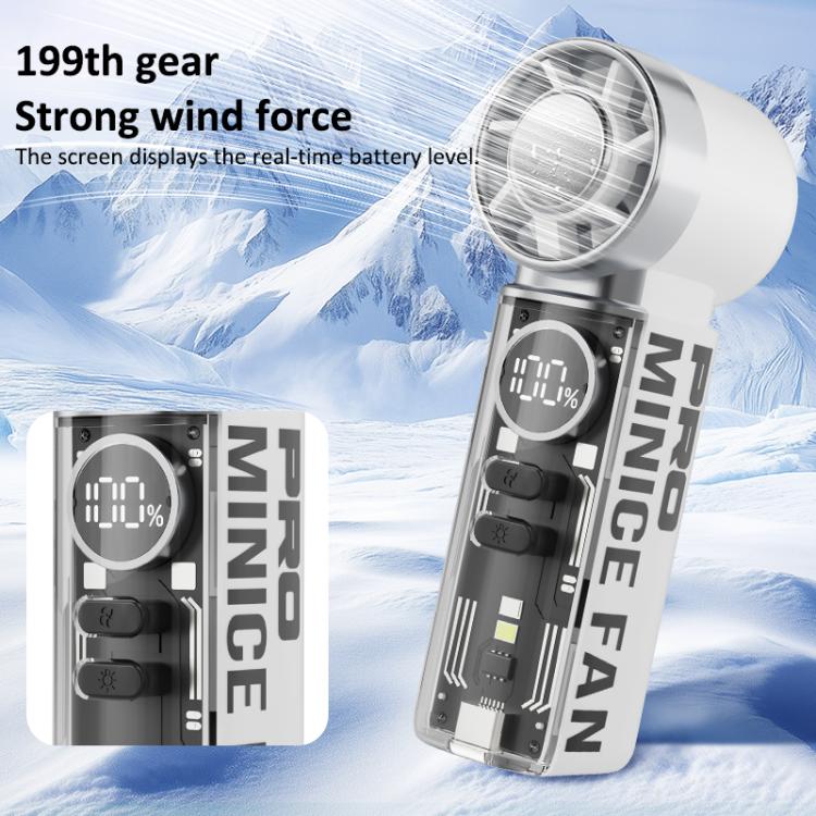 Ventilador portátil mini de alta velocidad con turbina eólica concentrada K824
