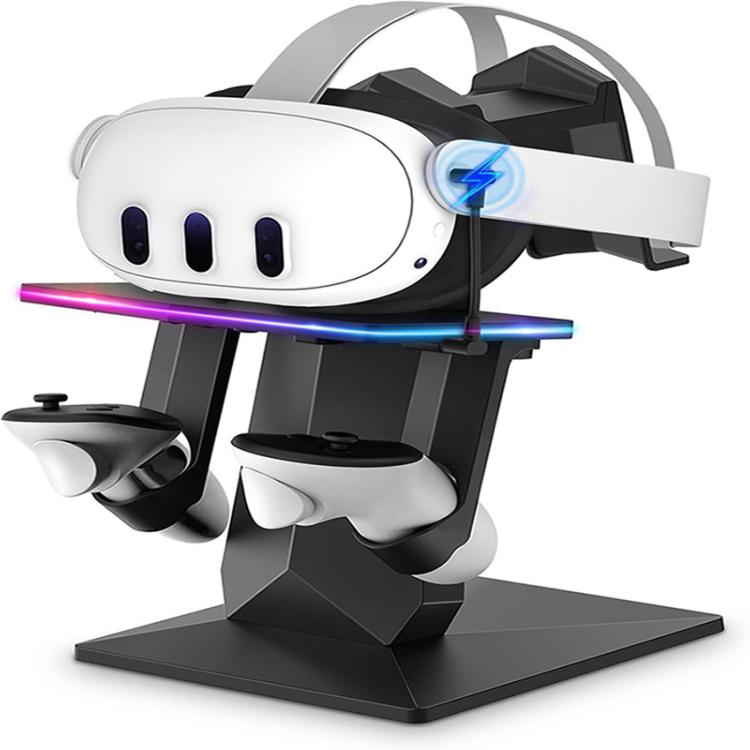 Soporte para pantalla de realidad virtual con iluminación RGB WG67, For Meta Quest 2 / 3 / 3S