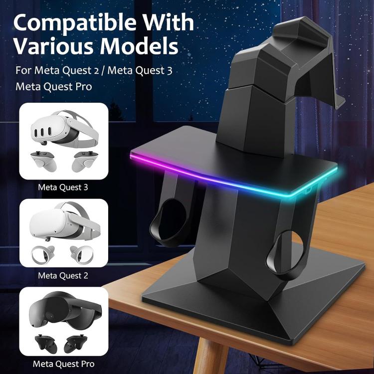 Soporte para pantalla de realidad virtual con iluminación RGB WG67, For Meta Quest 2 / 3 / 3S