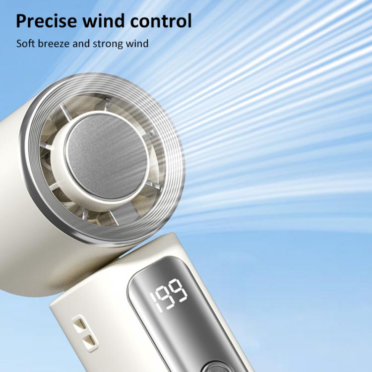 Mini ventilador de mano Y33 con pantalla digital.
