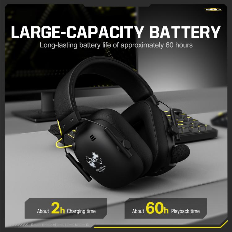 Auriculares para juegos ONIKUMA GT888 con Bluetooth 2.4G de cuatro modos (con cable/inalámbricos), GT888