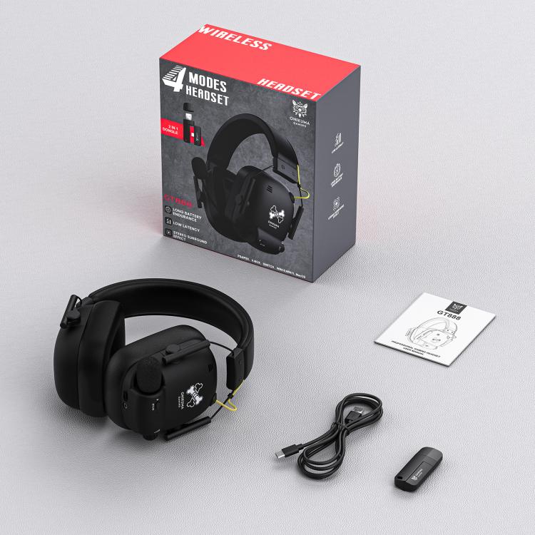 Auriculares para juegos ONIKUMA GT888 con Bluetooth 2.4G de cuatro modos (con cable/inalámbricos), GT888