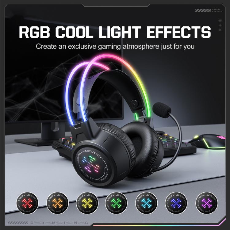 Auriculares para juegos con cable Bluetooth 2.4G ONIKUMA GT889 con RGB de tres modos, GT889
