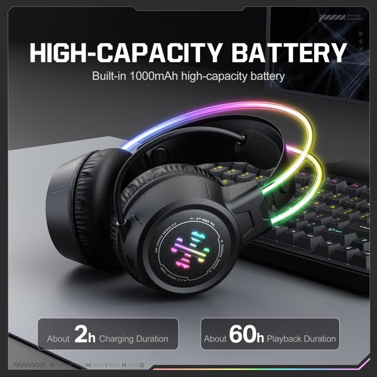 Auriculares para juegos con cable Bluetooth 2.4G ONIKUMA GT889 con RGB de tres modos, GT889