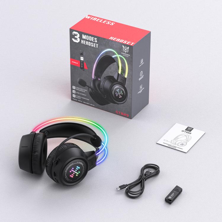 Auriculares para juegos con cable Bluetooth 2.4G ONIKUMA GT889 con RGB de tres modos, GT889